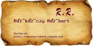Rákóczy Róbert névjegykártya