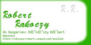 robert rakoczy business card